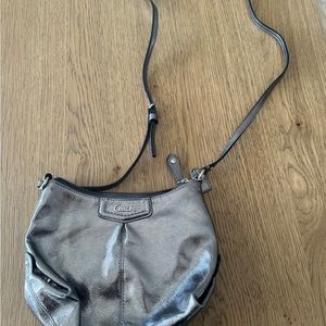 Silver coach crossbody